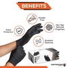 Defender Safety DSG-BNS-01, Nitrile Disposable Gloves, 4 Mil Palm, Nitrile, Powder-Free, L, 100 PK, Black DSG-BNS-01-L